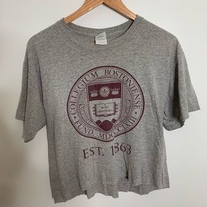 Vintage Cropped Boston College T Shirt